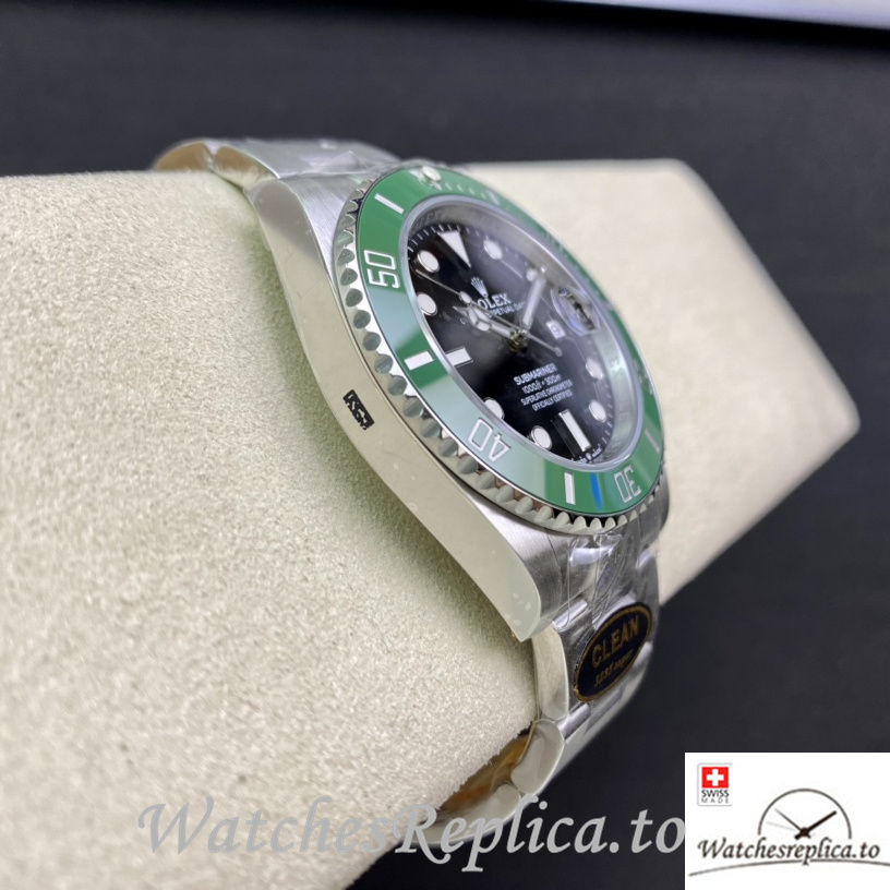 Swiss Rolex Submariner Replica 126610 Stainless steel strap 41MM Green Case - WatchesReplica.is