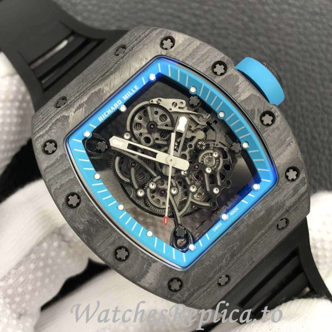 Richard Mille Replica RM055 Rubber strap 50MM - WatchesReplica.is
