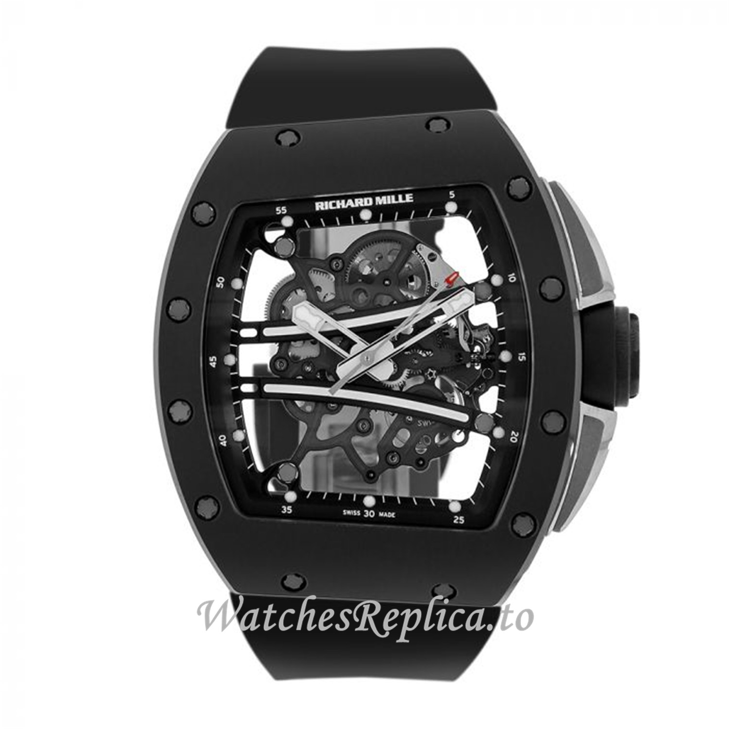 Richard Mille Replica Watch Black Edition TZP Ceramic 50MM Watch RM61-01 - WatchesReplica.is