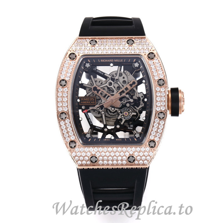 Richard Mille Replica RM035 Rubber strap 50MM - WatchesReplica.is