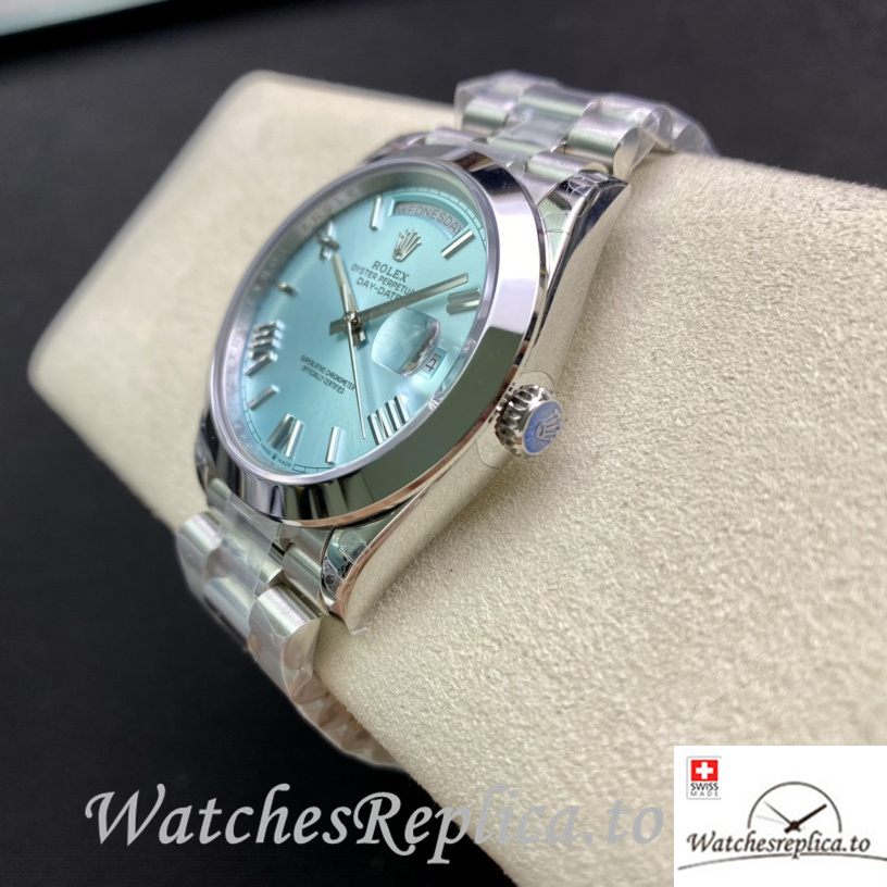Swiss Rolex Day Date Replica 228239 Stainless steel strap 40MM - WatchesReplica.is