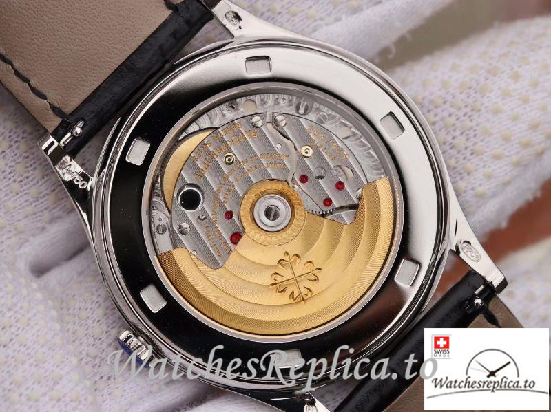 Swiss Patek Philippe Calatrava Replica 5296G-010 Black Strap 39MM×9MM - WatchesReplica.is