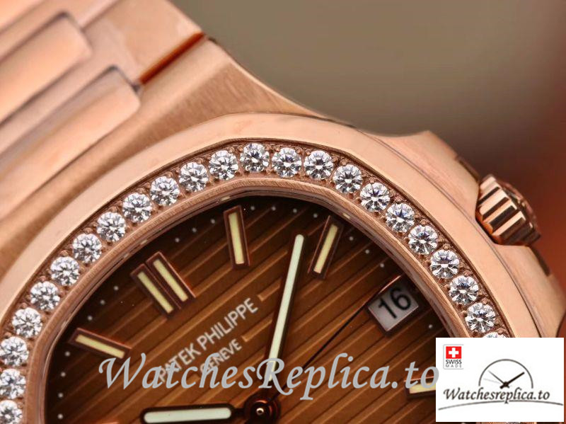 Swiss Patek Philippe Nautilus Replica 5711 007 Diamonds Bezel 40MM - WatchesReplica.is