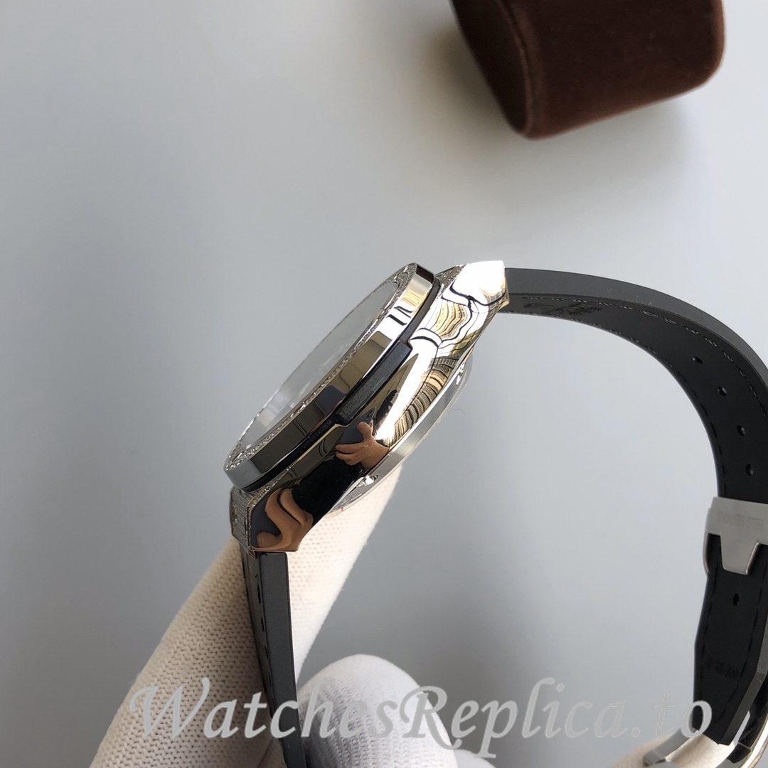 Hublot Replica Classic Fusion Gypsophila Chronograph Rubber strap 45MM - WatchesReplica.is