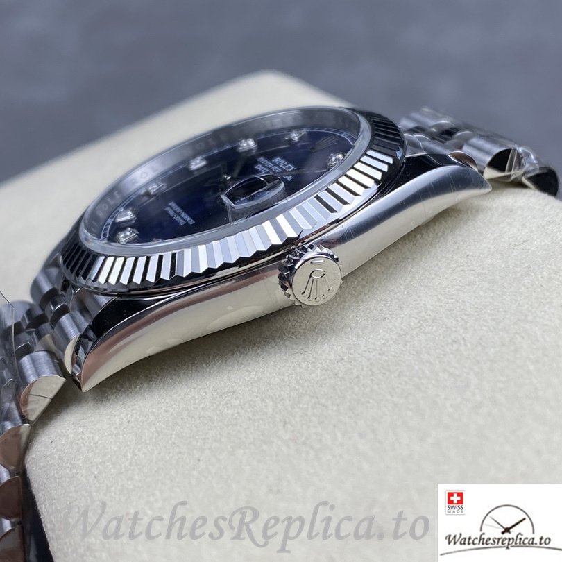 Swiss Rolex Datejust Replica 126334 Stainless steel strap 41MM Blue Dial - WatchesReplica.is