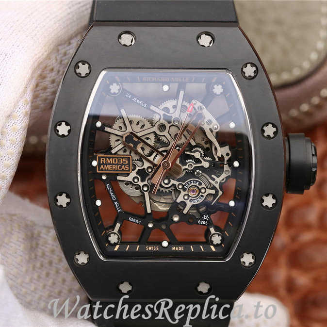 Richard Mille Replica RM035 Rubber strap 50MM - WatchesReplica.is