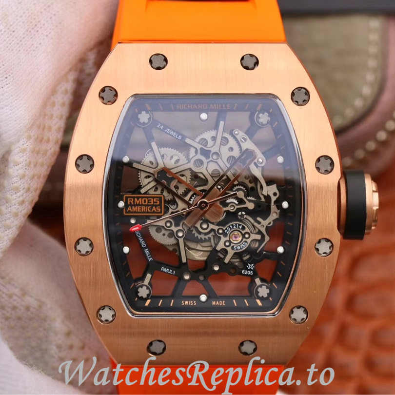 Richard Mille Replica RM035 Rubber strap 50MM - WatchesReplica.is