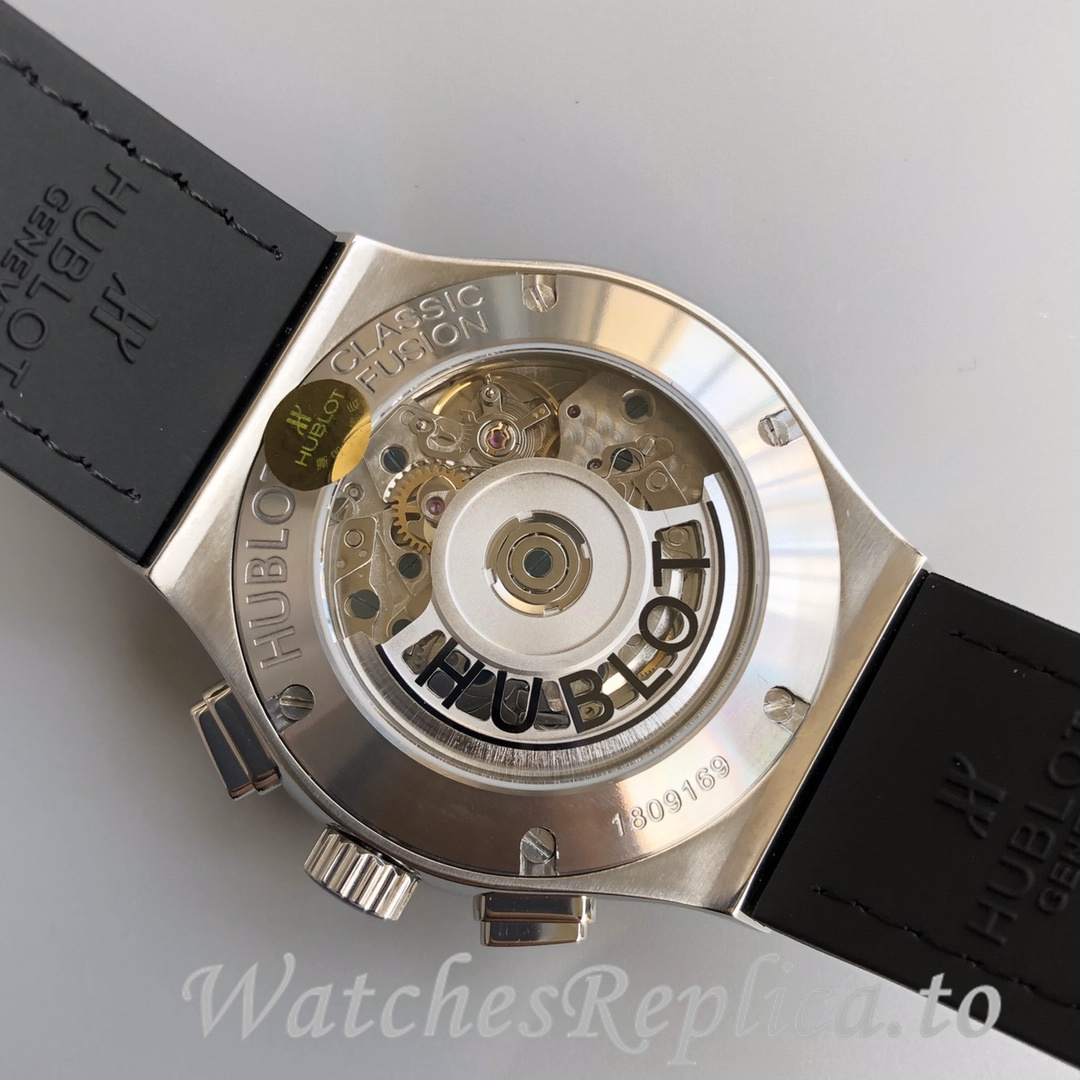 Hublot Replica Classic Fusion Gypsophila Chronograph Rubber strap 45MM - WatchesReplica.is