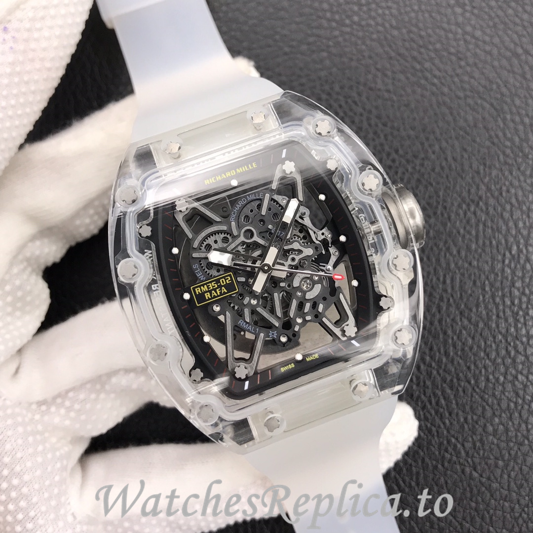 Richard Mille Replica RM055 Rubber strap 50MM - WatchesReplica.is
