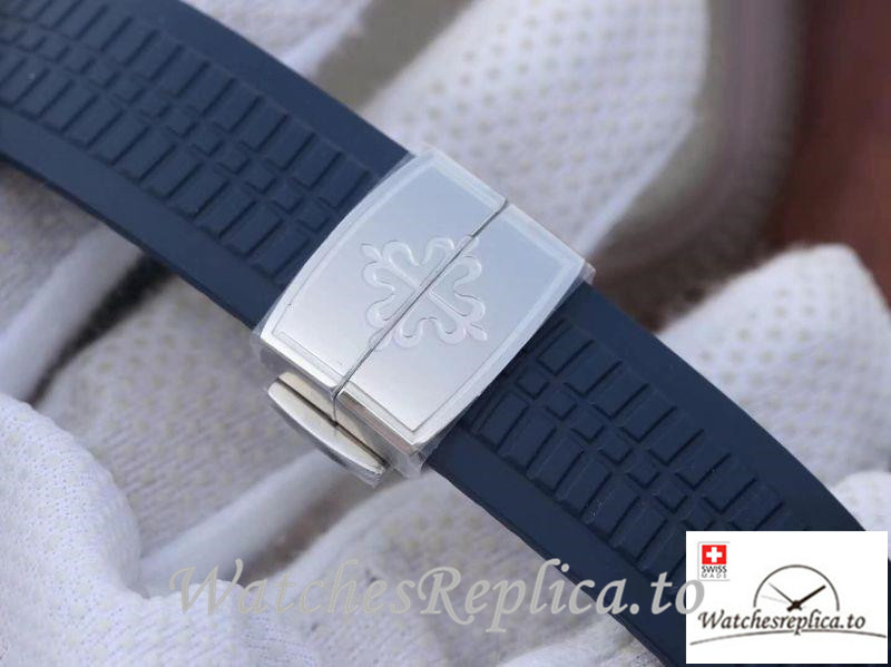 Swiss Patek Philippe Aquanaut Replica 5168G-001 Blue Strap 40MM - WatchesReplica.is