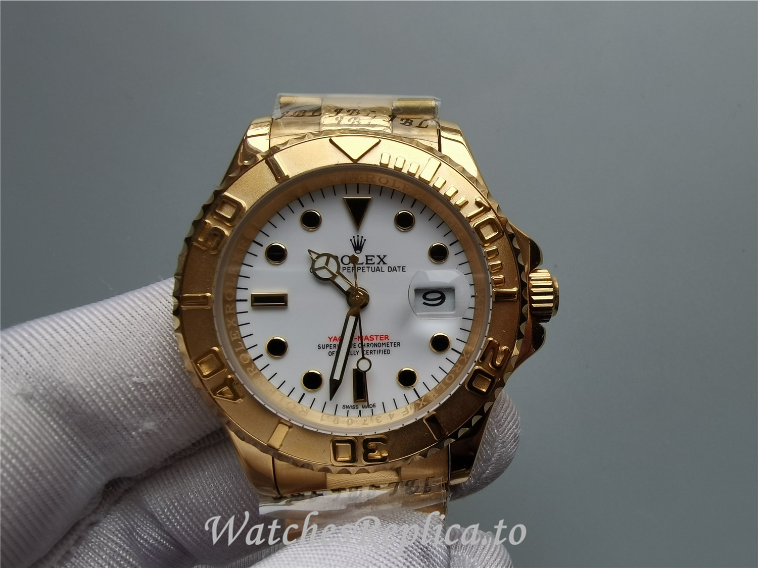Rolex Yacht Master White Dial 16628 - WatchesReplica.is