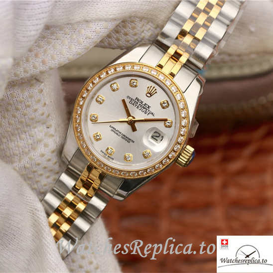 Swiss Rolex Datejust 279383RBR Stainless steel strap 28MM - WatchesReplica.is