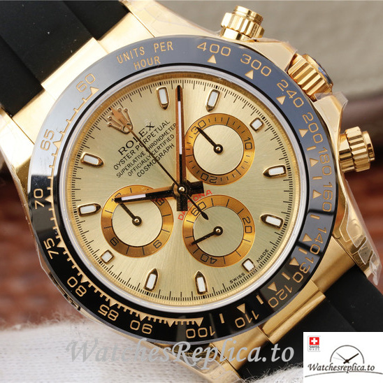 Swiss Rolex Daytona 116518-0042 Rubber strap 40MM - WatchesReplica.is