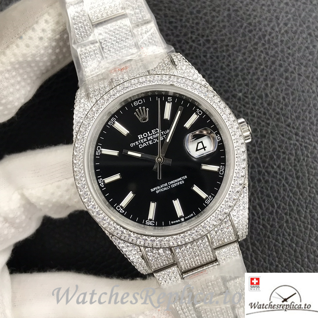 Swiss Rolex Datejust Replica Stainless steel strap 41MM - WatchesReplica.is