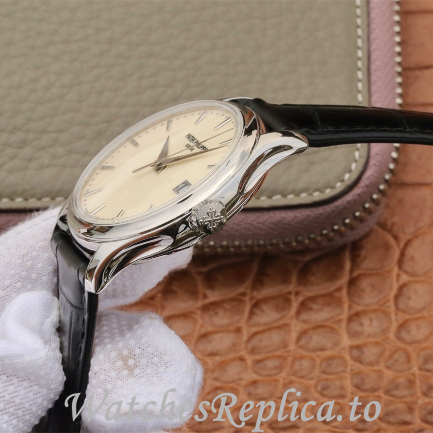 Patek Philippe Replica Calatrava 5227 Leather strap 39MM - WatchesReplica.is