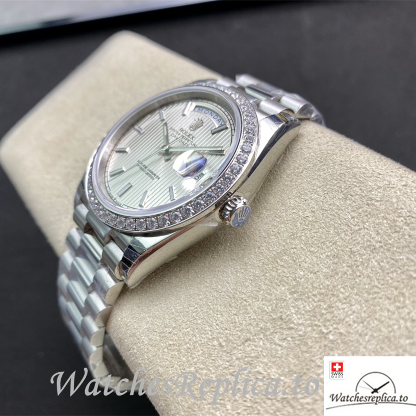 Swiss Rolex Day Date Replica m228349rbr-0007 Stainless steel strap 40MM - WatchesReplica.is