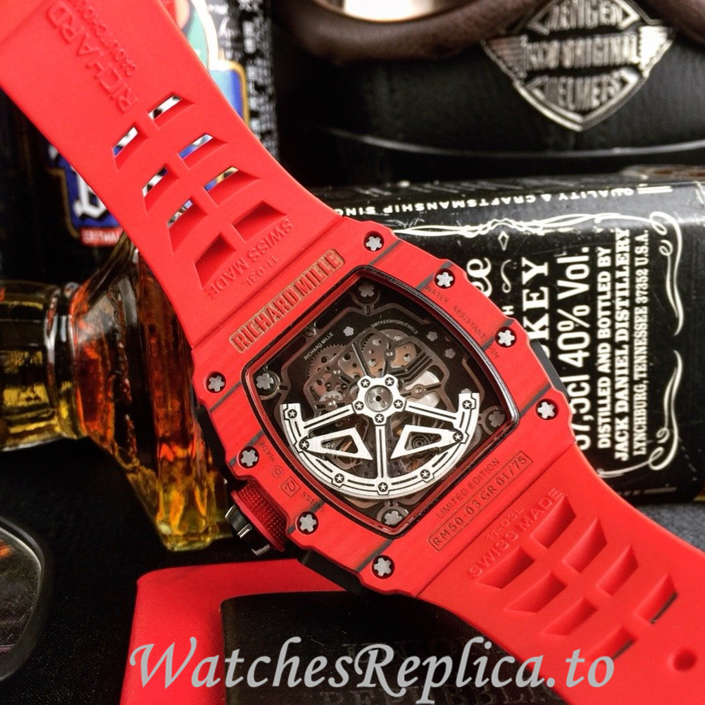 Richard Mille Replica RM011 Rubber strap 50MM - WatchesReplica.is