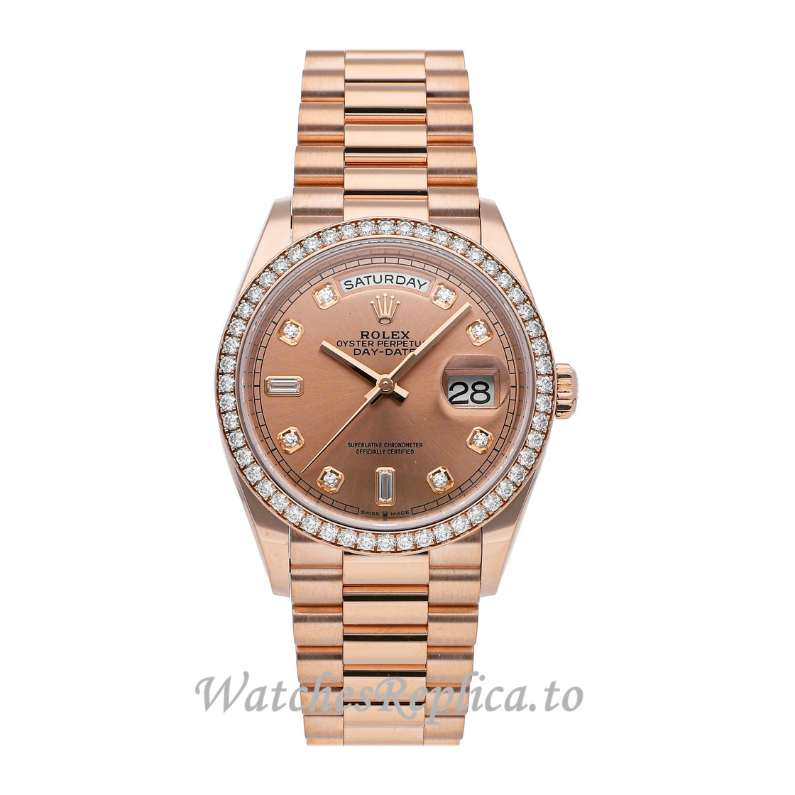 Replica Rolex Day Date 128345RBR 0009 36MM - WatchesReplica.is