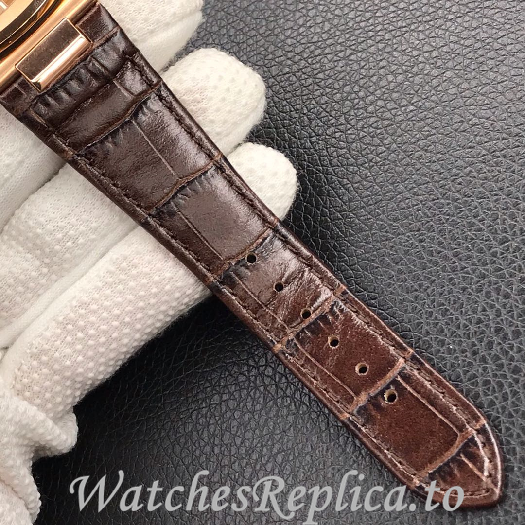 Patek Philippe Replica Nautilus 5711 Leather strap 40MM - WatchesReplica.is