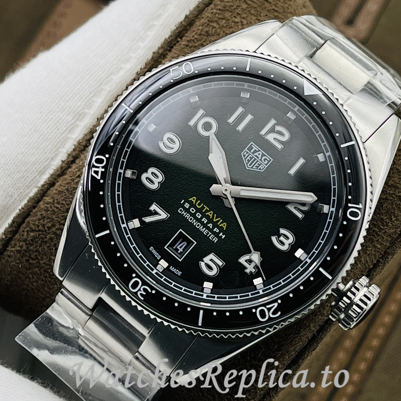 Tag Heuer Replica Autavia Stainless steel strap 42MM - WatchesReplica.is