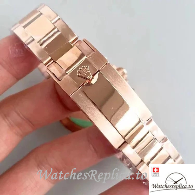 Swiss Rolex Daytona Replica 116505 Rose Gold strap 40MM - WatchesReplica.is