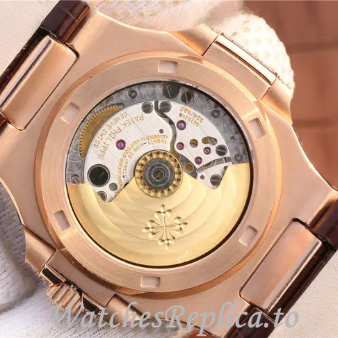 Patek Philippe Replica Nautilus 5719 Leather strap 40MM - WatchesReplica.is