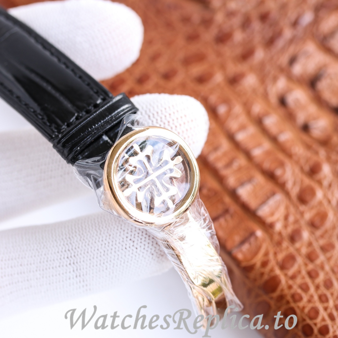 Patek Philippe Replica Complications 5205R Leather strap 38.5MM - WatchesReplica.is