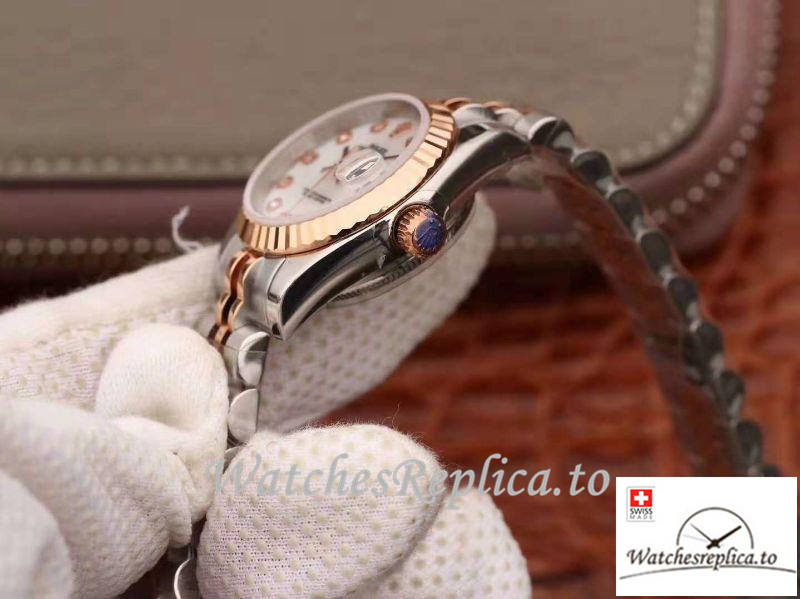 Swiss Rolex Datejust Replica 19968 White Dial 28MM - WatchesReplica.is