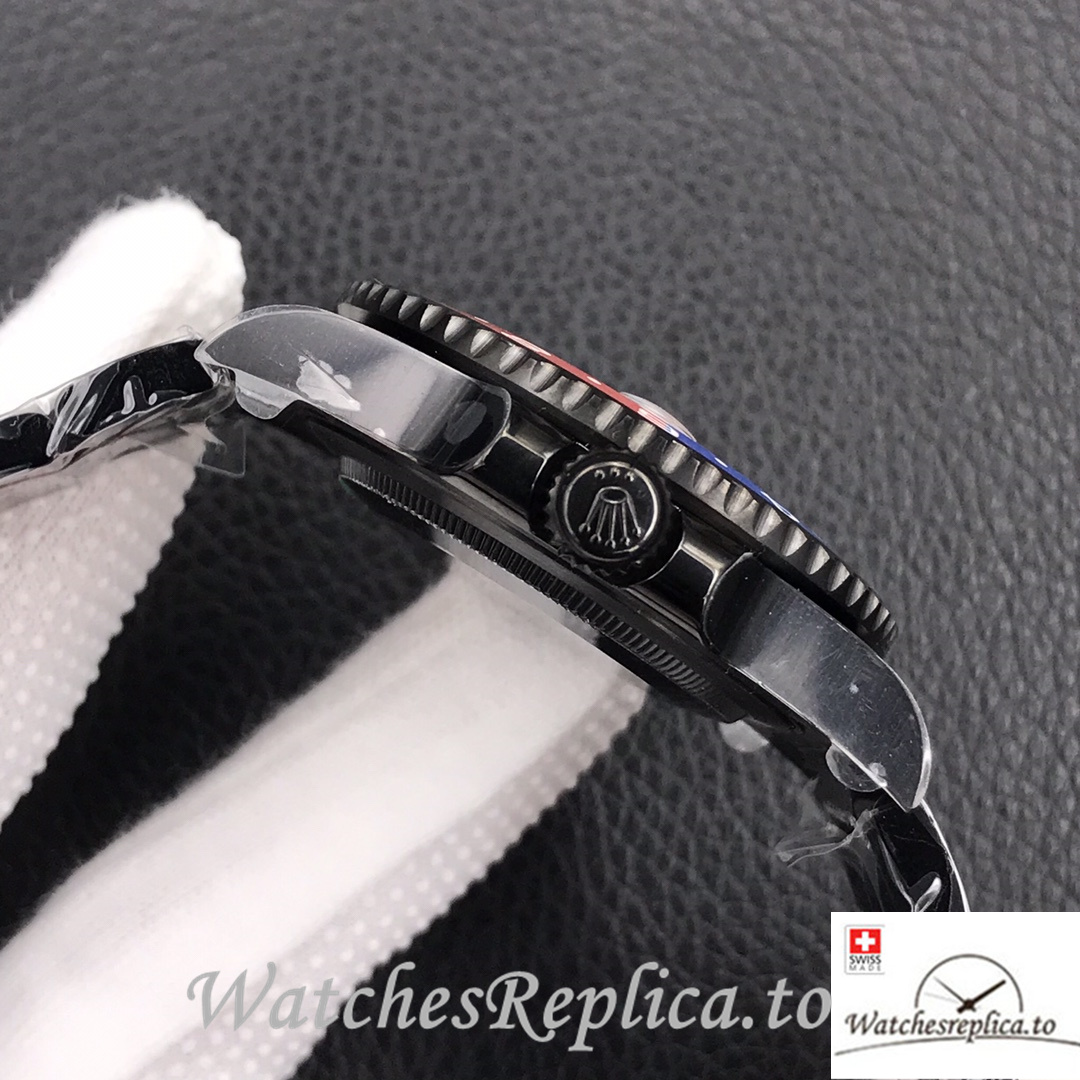 Swiss Rolex GMT-Master Replica Stainless steel strap 40MM - WatchesReplica.is