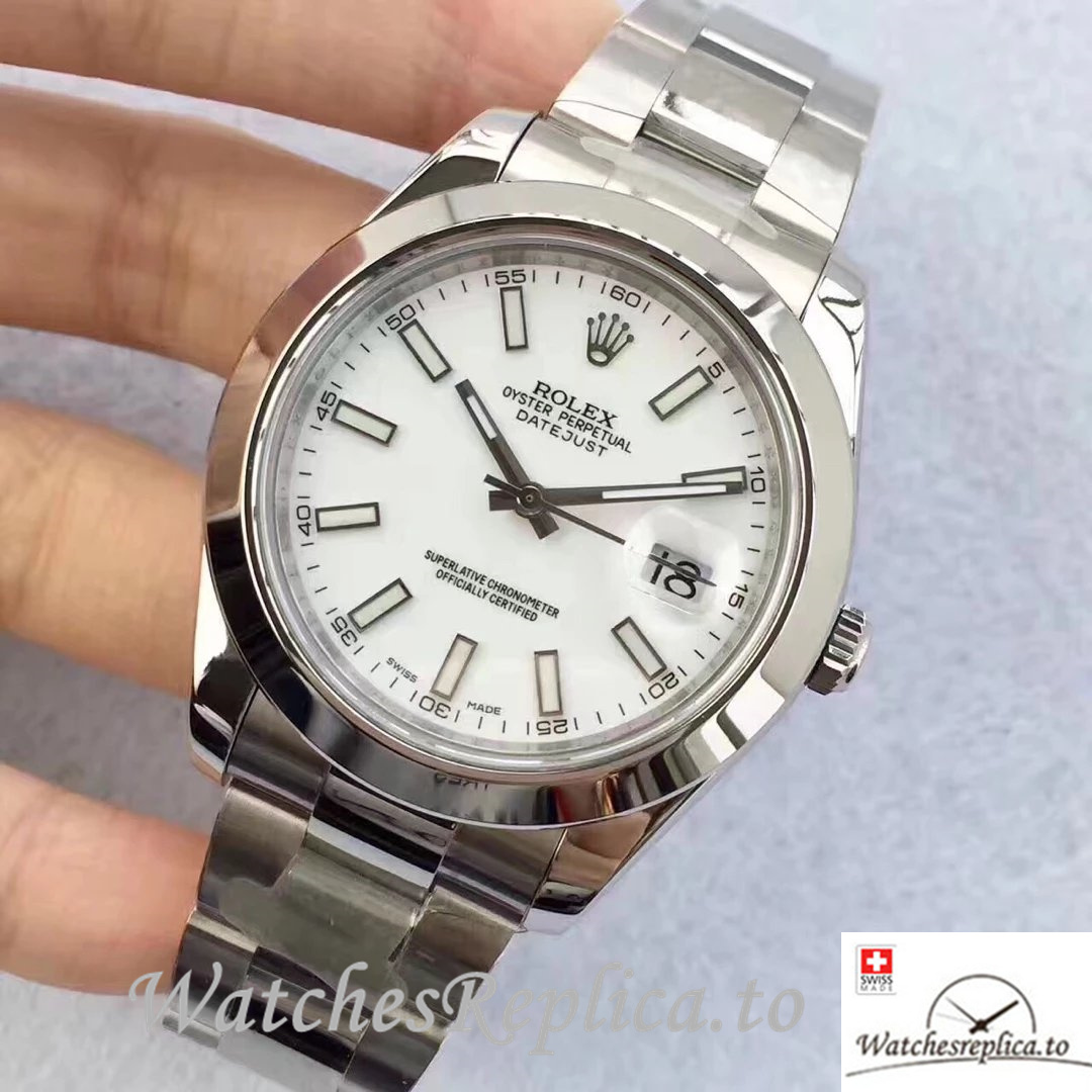 Swiss Rolex Datejust Replica 116300 Stainless steel strap 41MM - WatchesReplica.is