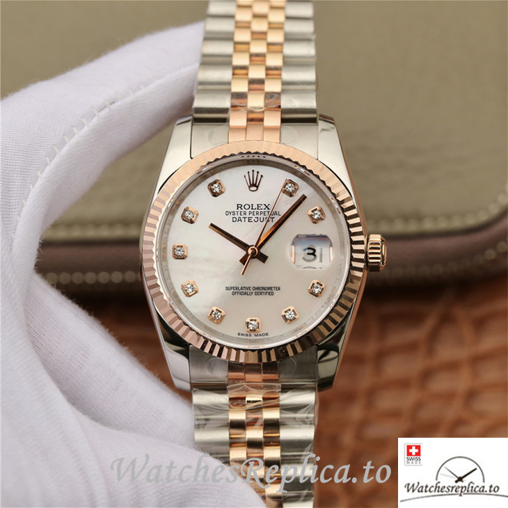 Swiss Rolex Datejust Replica 116231-0097 Stainless steel strap 36MM - WatchesReplica.is