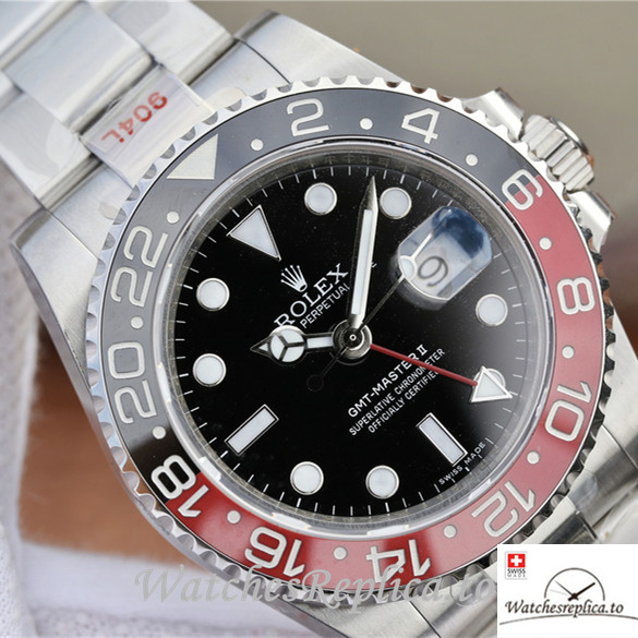 Swiss Rolex GMT-Master Replica 116710 Stainless steel strap 40MM - WatchesReplica.is