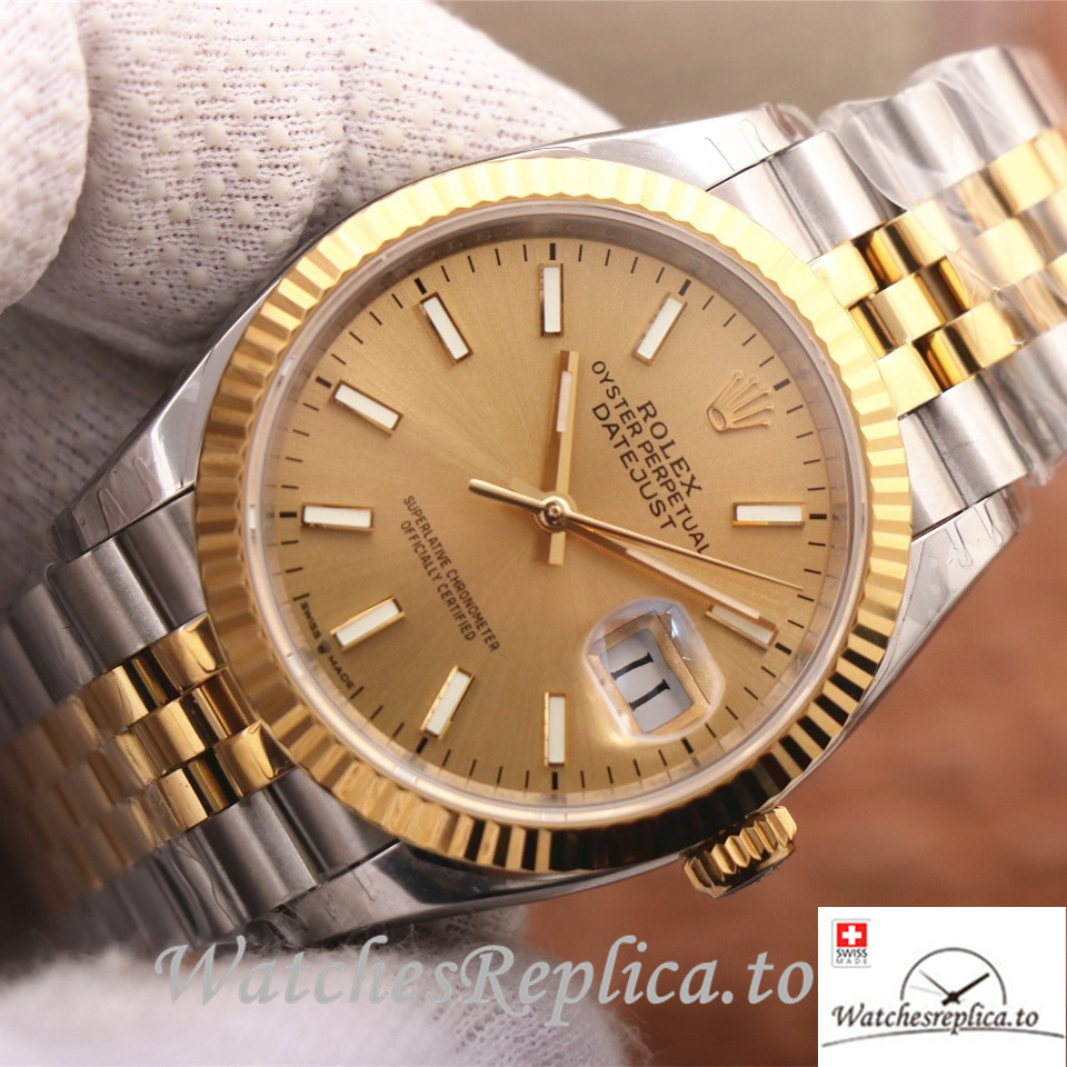 Swiss Rolex Datejust Replica 126233 Stainless steel strap 36MM - WatchesReplica.is