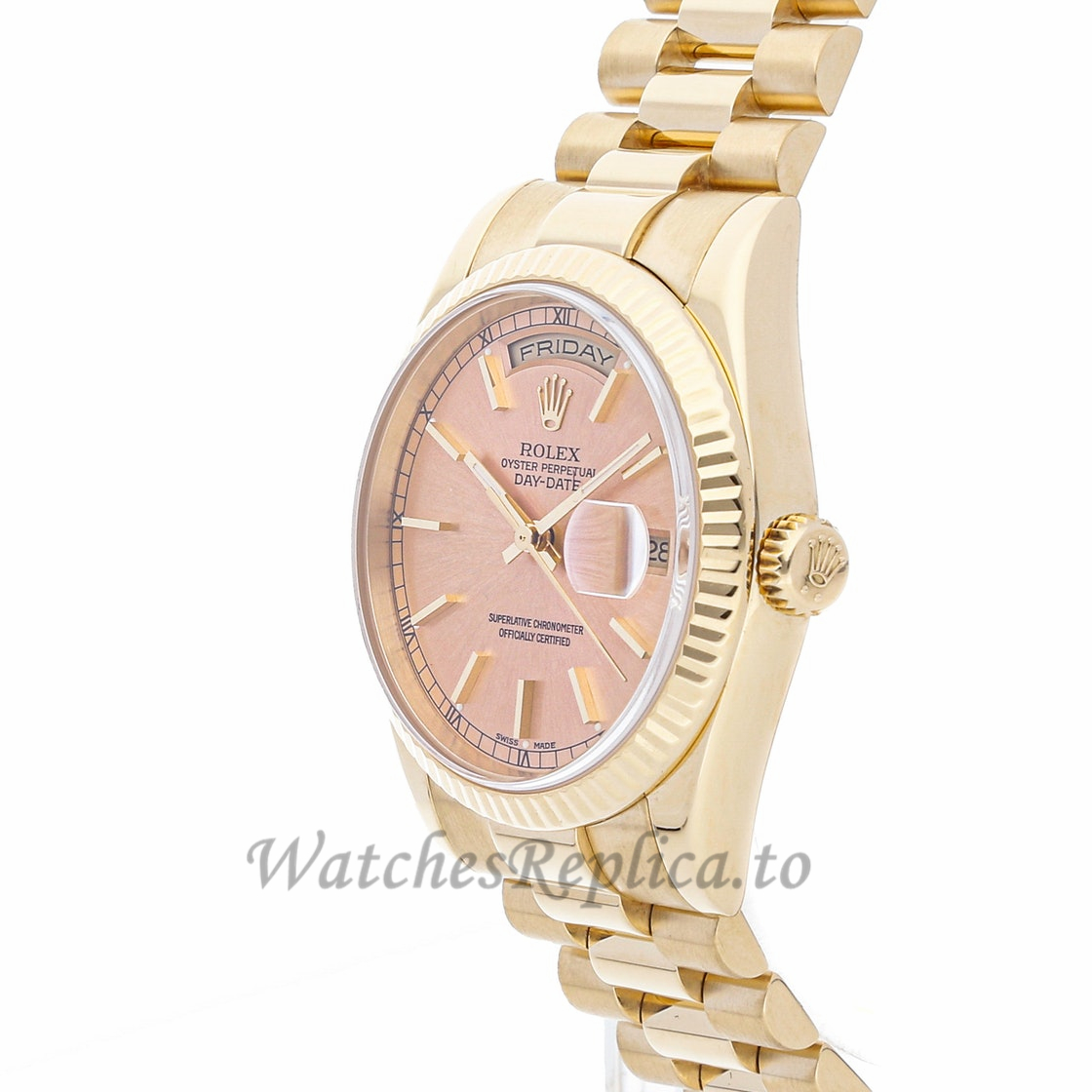 Rolex Replica Day-Date Pink Dial 118238 - WatchesReplica.is