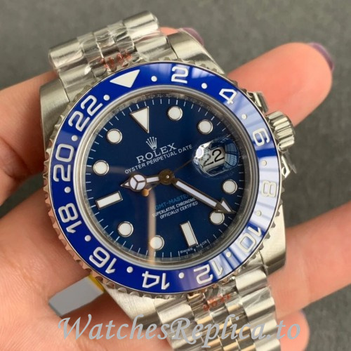 Swiss Rolex GMT Master Replica 116710 Stainless steel strap 40MM - WatchesReplica.is