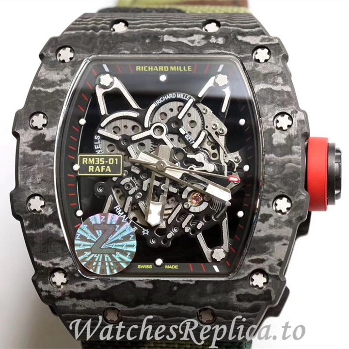 Richard Mille Replica RM35-01 Canvas strap 50MM - WatchesReplica.is