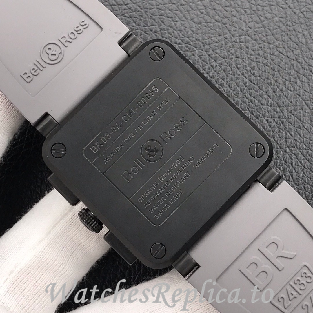 Bell Ross Replica BR 03 BR03-94 Rubber strap 42MM - WatchesReplica.is
