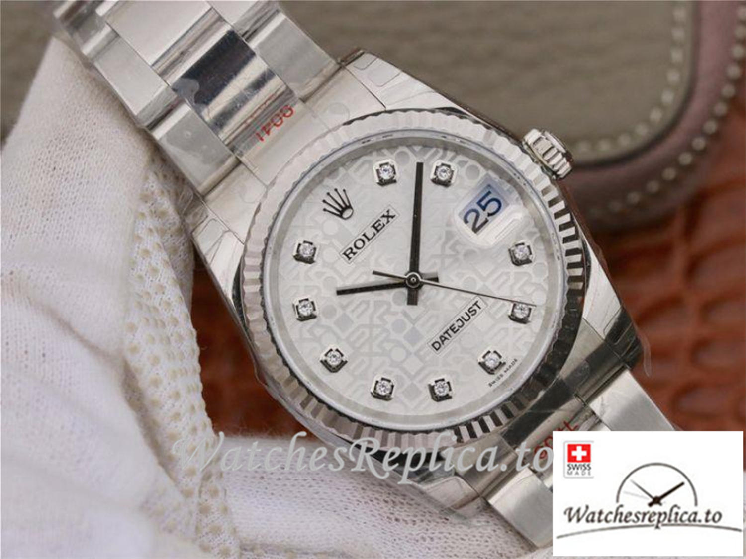 Swiss Rolex Datejust Replica 116234 011 Silver Dial 36MM - WatchesReplica.is