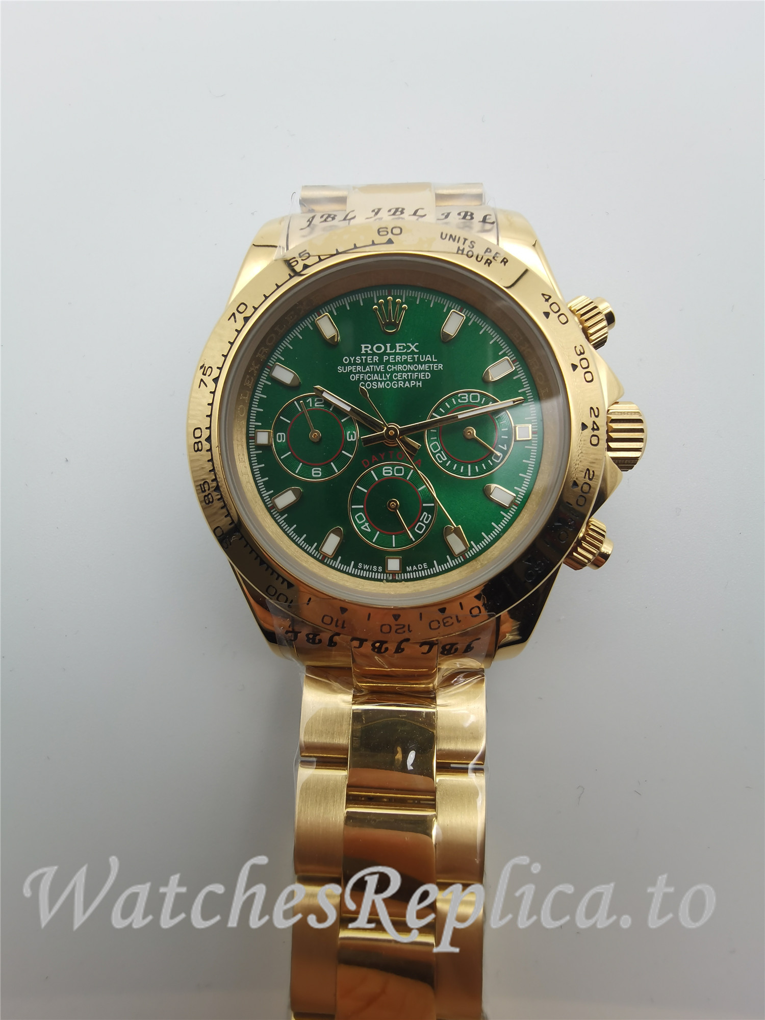 Swiss Rolex Daytona Cosmograph Replica 116508 Yellow Gold Strap 40MM - WatchesReplica.is