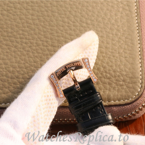 Patek Philippe Replica Complications 4968 Leather strap 33.3MM - WatchesReplica.is