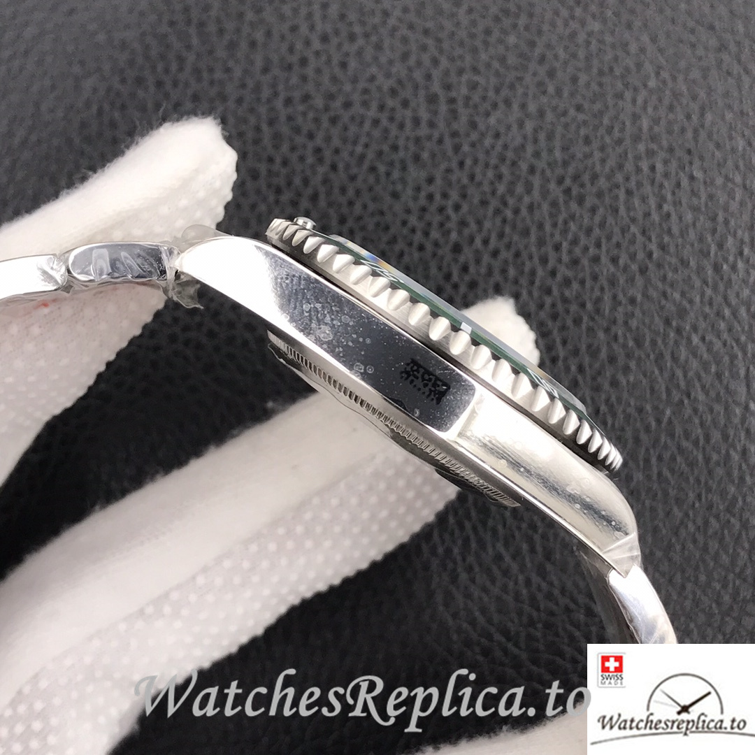 Swiss Rolex Submariner Replica Stainless steel strap 40MM Green Dial Hulk - WatchesReplica.is
