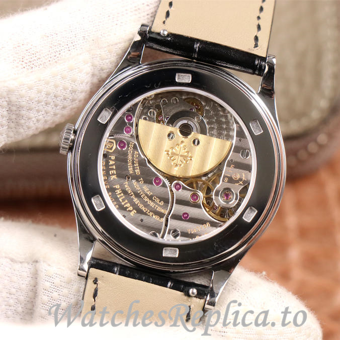 Patek Philippe Replica Calatrava 5089G-062 Leather strap 38.6MM - WatchesReplica.is