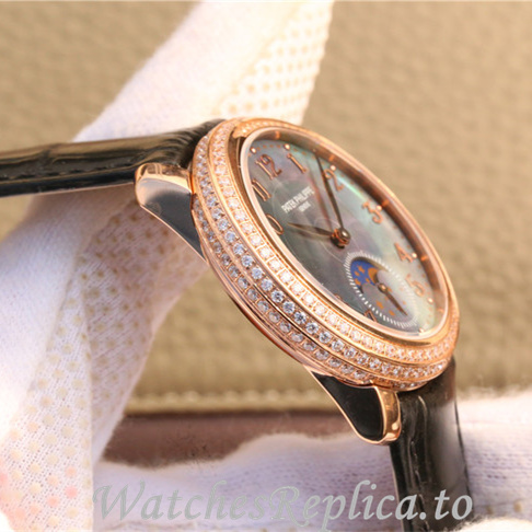 Patek Philippe Replica Complications 4968 Leather strap 33.3MM - WatchesReplica.is