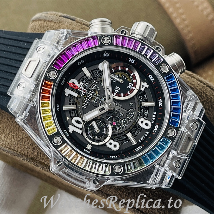 Hublot Replica 411.JX.4802.RT Rubber strap 45MM - WatchesReplica.is