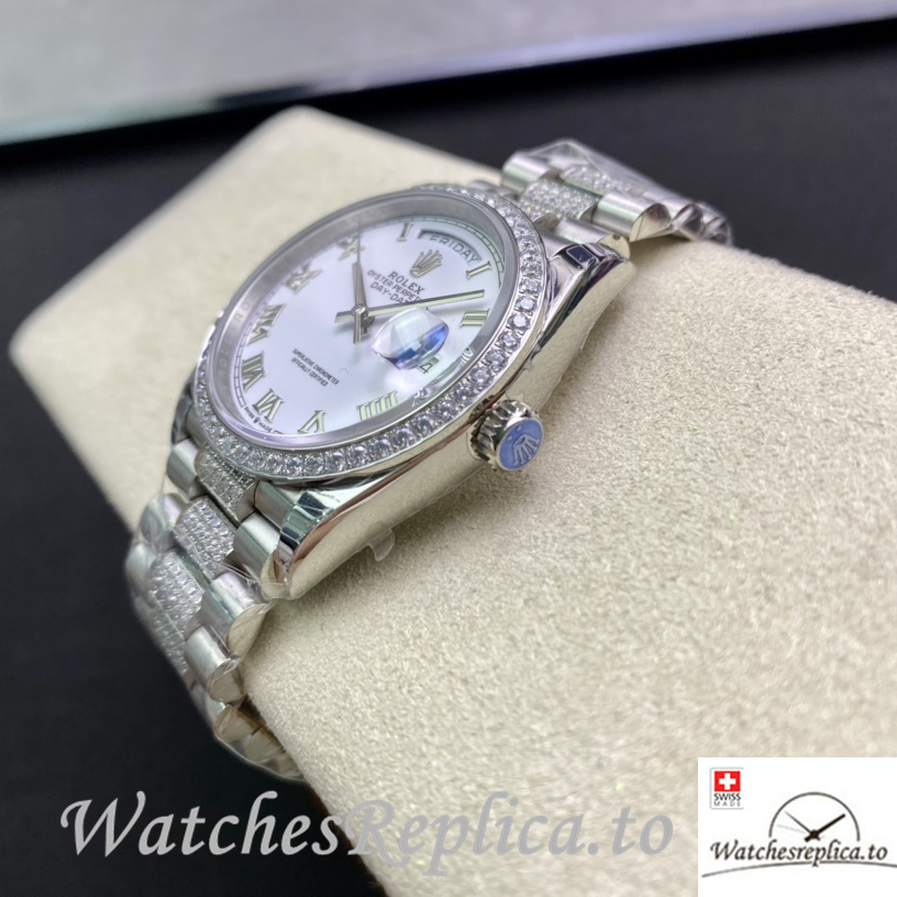 Swiss Rolex Datejust 128348 Replica Stainless steel strap 36MM - WatchesReplica.is