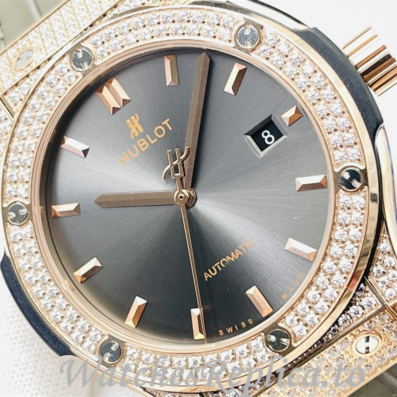 Hublot Replica Big Bang Sang Bleu Leather strap 42MM - WatchesReplica.is