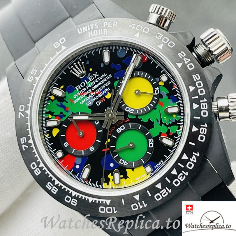 Swiss Rolex Daytona Replica Rubber strap 40MM - WatchesReplica.is