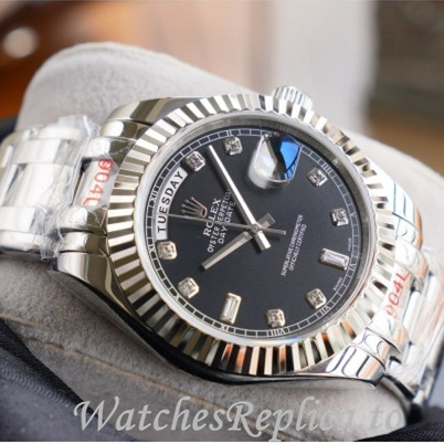 Swiss Rolex Day Date Replica 218238 Stainless steel strap 40MM - WatchesReplica.is
