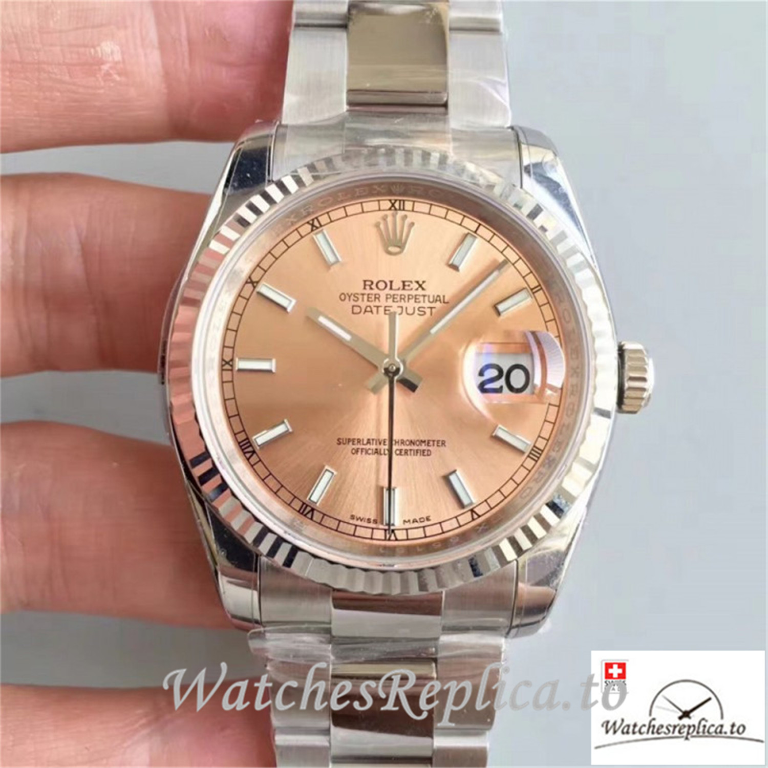 Swiss Rolex Datejust Replica 116234 015 Stainless Steel Bezel 36MM - WatchesReplica.is