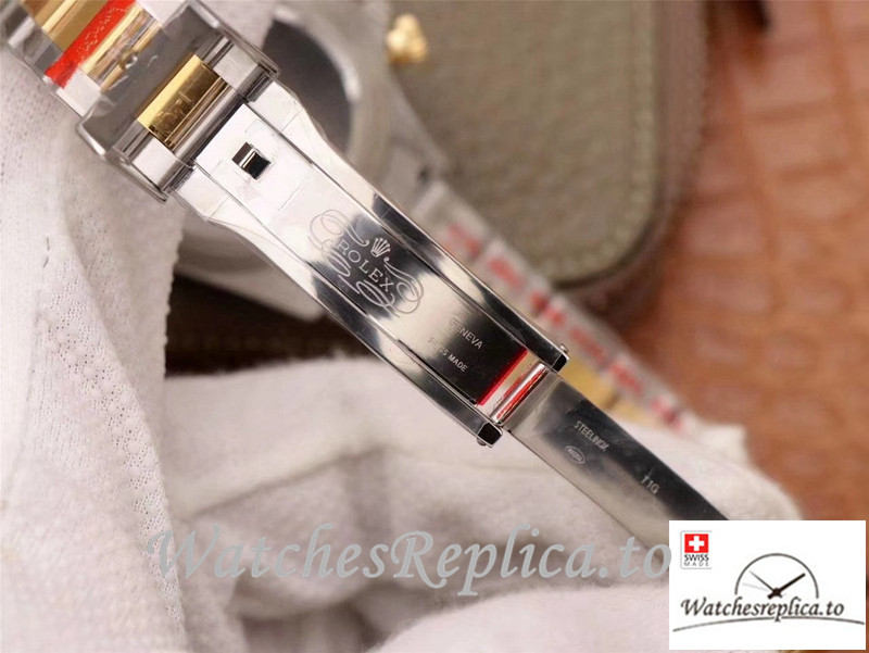 Swiss Rolex Daytona Cosmograph Replica M116503-0003 Silver And Gold Strap 40MM - WatchesReplica.is